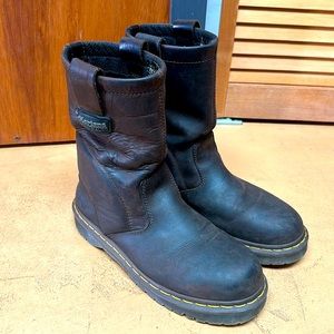 Dr. Martens Mens Industrial Wellington Browqn Leather Boot US Sz 8 M 10296